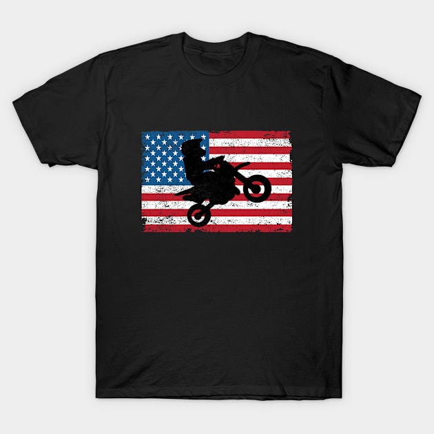 4th Of July Gift | Motocross Lover T-Shirt by MEDtee